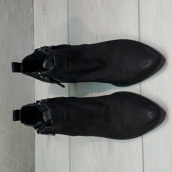 Dolce Vita Women Moto Leather Double Zip Heels Boots shoes sz 7.5 - Picture 3 of 14